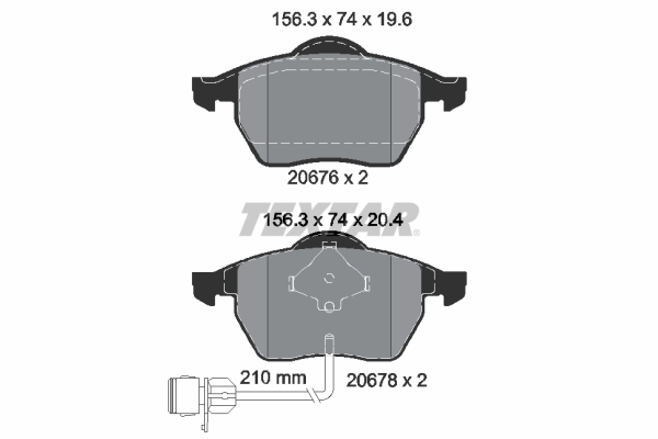 Set placute frana,frana disc 2067602 TEXTAR