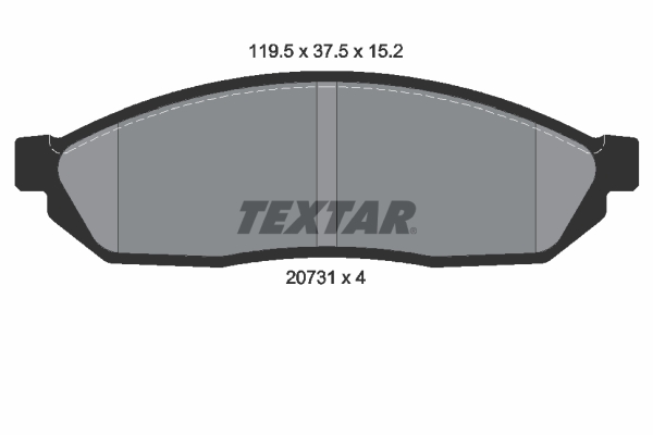 set placute frana,frana disc 2073101 TEXTAR