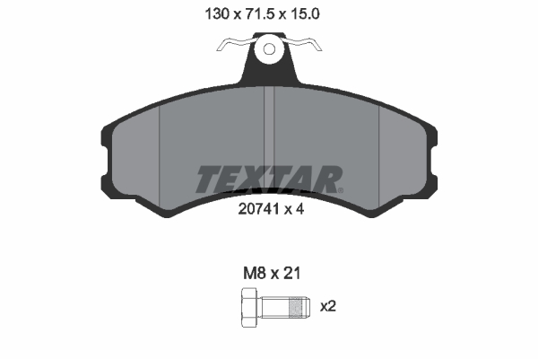 set placute frana,frana disc 2074105 TEXTAR