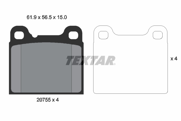 Set placute frana,frana disc 2075506 TEXTAR