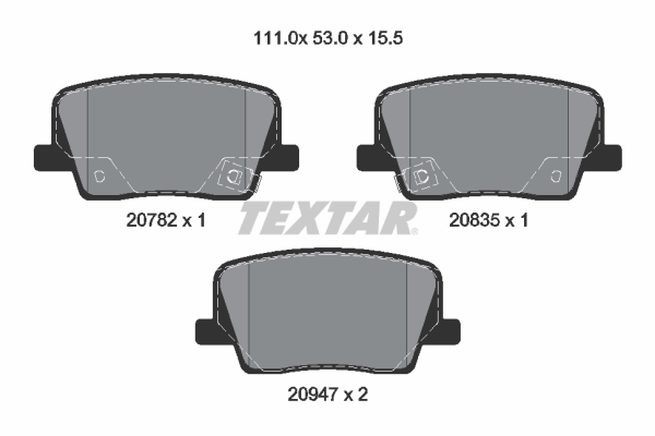 Set placute frana,frana disc 2078201 TEXTAR