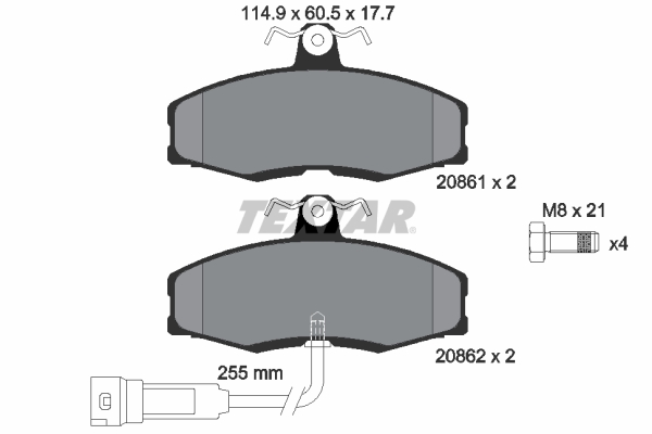 set placute frana,frana disc 2086109 TEXTAR