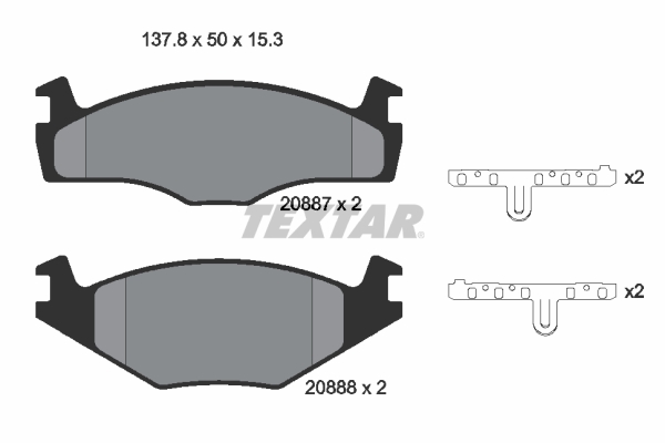 Set placute frana,frana disc 2088707 TEXTAR