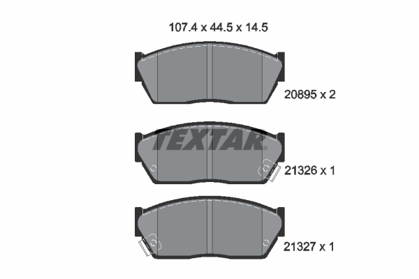 set placute frana,frana disc 2089502 TEXTAR