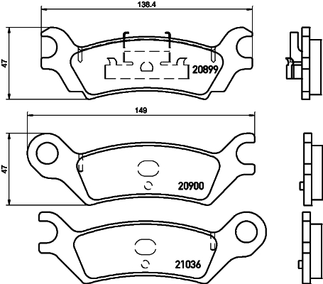 set placute frana,frana disc 2089901 TEXTAR