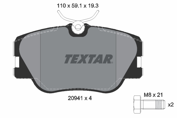 Set placute frana,frana disc 2094102 TEXTAR