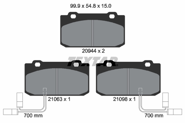 set placute frana,frana disc 2094402 TEXTAR
