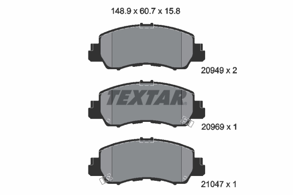 Set placute frana,frana disc 2094901 TEXTAR