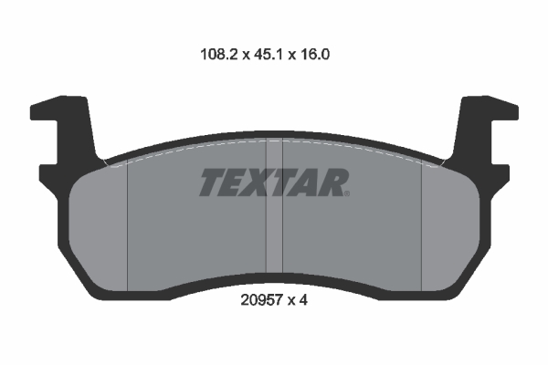 set placute frana,frana disc 2095701 TEXTAR