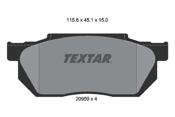 set placute frana,frana disc 2095901 TEXTAR