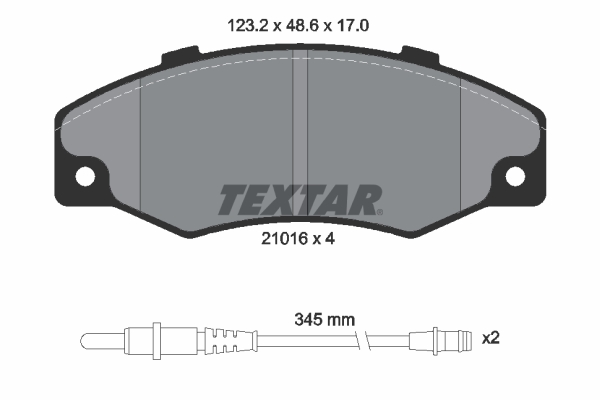 set placute frana,frana disc 2101602 TEXTAR