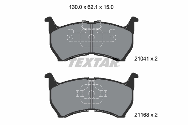 set placute frana,frana disc 2104102 TEXTAR