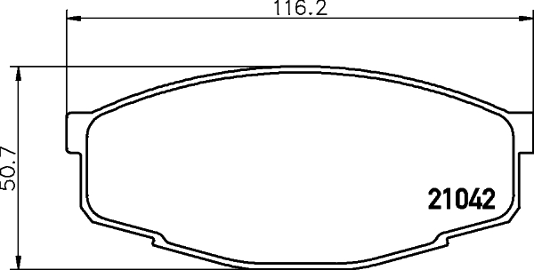 set placute frana,frana disc 2104202 TEXTAR