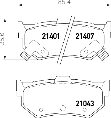 set placute frana,frana disc 2104302 TEXTAR