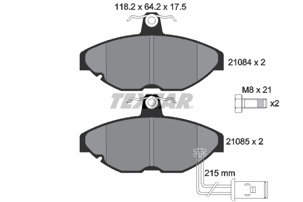 set placute frana,frana disc 2108401 TEXTAR