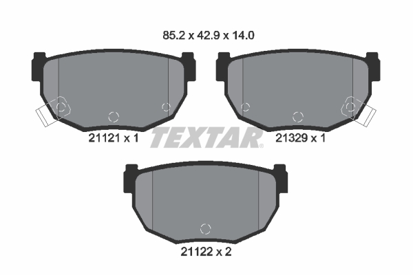 set placute frana,frana disc 2112102 TEXTAR