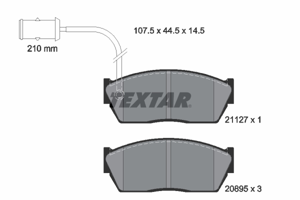 set placute frana,frana disc 2112701 TEXTAR