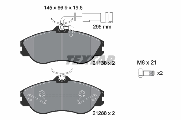 Set placute frana,frana disc 2113802 TEXTAR