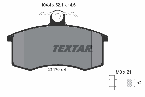 set placute frana,frana disc 2117004 TEXTAR