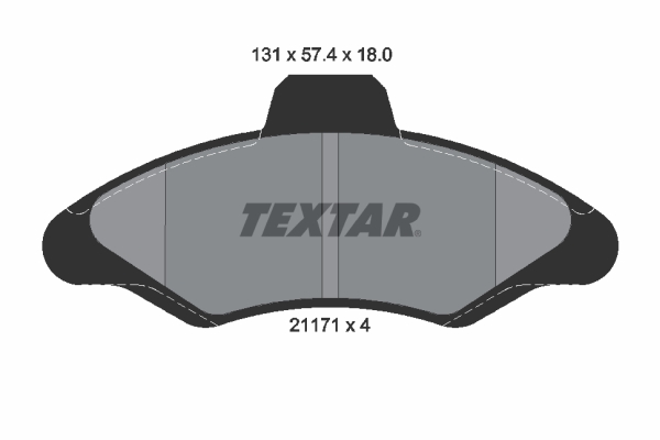 Set placute frana,frana disc 2117105 TEXTAR