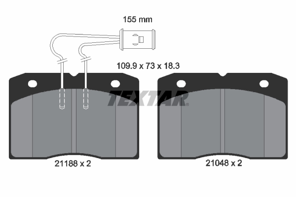 set placute frana,frana disc 2118801 TEXTAR