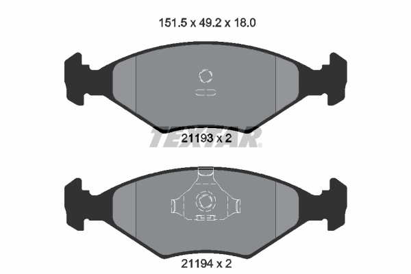 set placute frana,frana disc 2119301 TEXTAR
