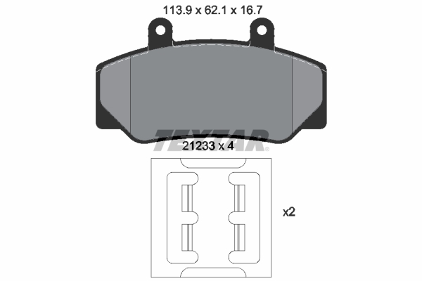 Set placute frana,frana disc 2123302 TEXTAR