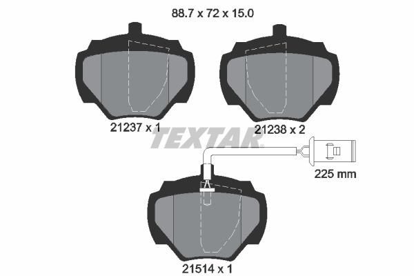 Set placute frana,frana disc 2123701 TEXTAR