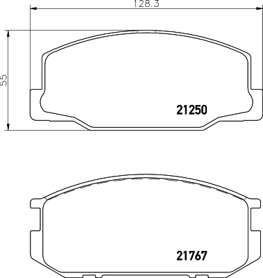 set placute frana,frana disc 2125001 TEXTAR