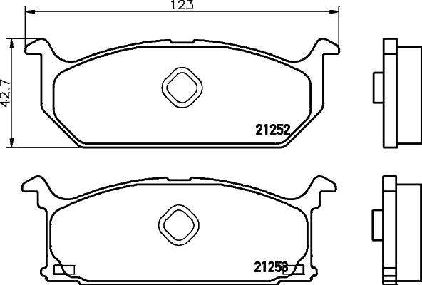 set placute frana,frana disc 2125202 TEXTAR