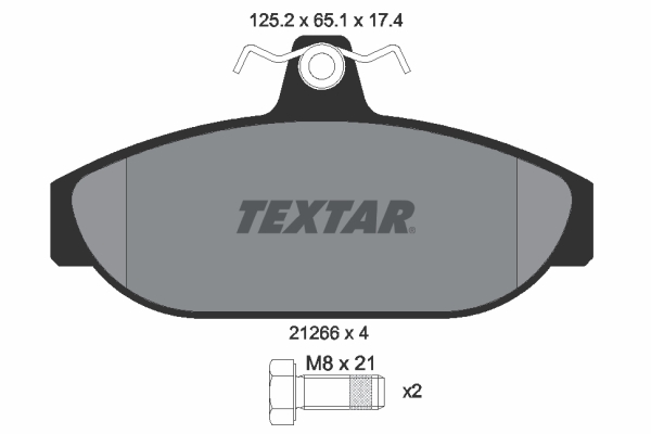 set placute frana,frana disc 2126601 TEXTAR