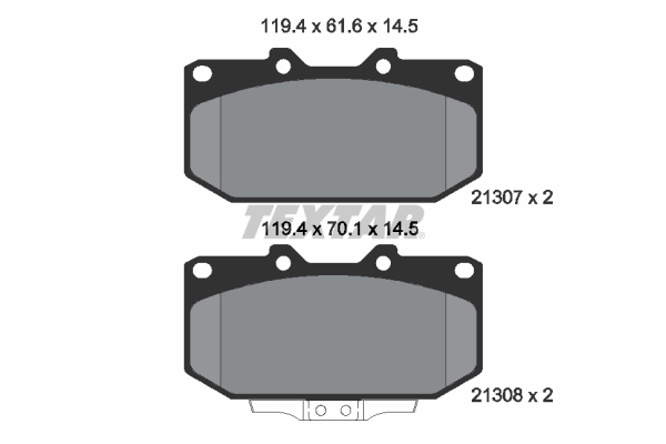 Set placute frana,frana disc 2130701 TEXTAR