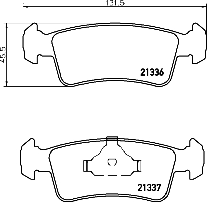 set placute frana,frana disc 2133601 TEXTAR