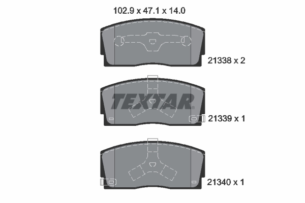 set placute frana,frana disc 2133801 TEXTAR