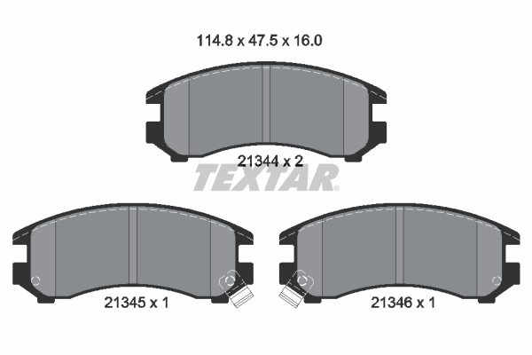 set placute frana,frana disc 2134401 TEXTAR