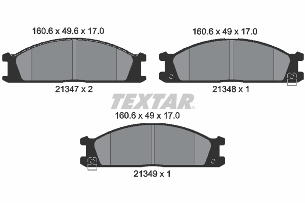 Set placute frana,frana disc 2134702 TEXTAR