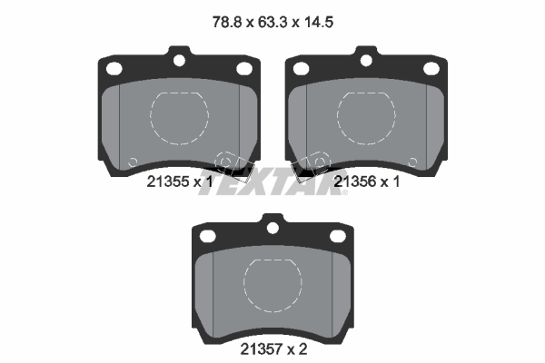set placute frana,frana disc 2135501 TEXTAR