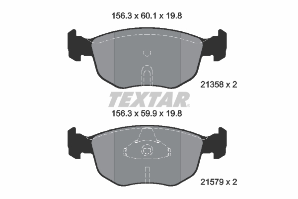 set placute frana,frana disc 2135803 TEXTAR