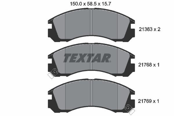 Set placute frana,frana disc 2136301 TEXTAR