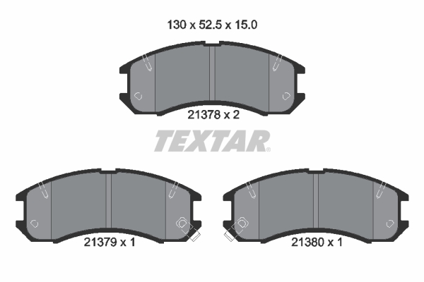 set placute frana,frana disc 2137801 TEXTAR