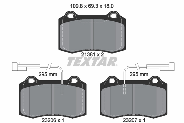 Set placute frana,frana disc 2138103 TEXTAR