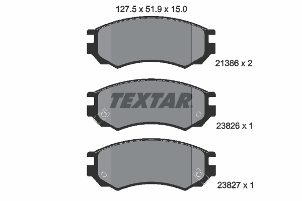 set placute frana,frana disc 2138604 TEXTAR