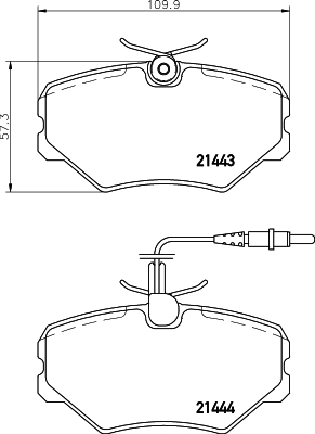 set placute frana,frana disc 2144301 TEXTAR