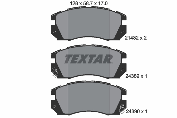 set placute frana,frana disc 2148202 TEXTAR