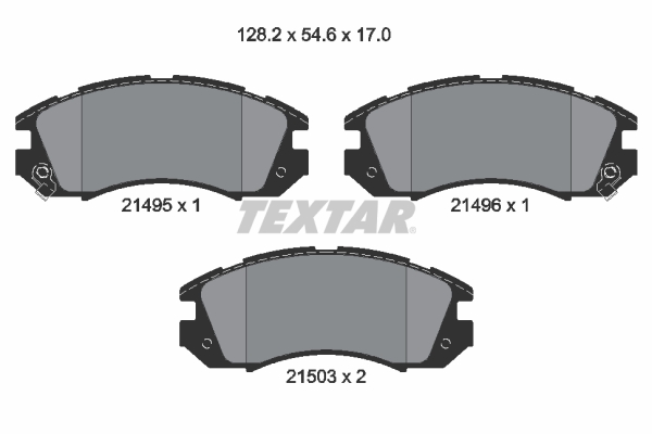 set placute frana,frana disc 2149501 TEXTAR