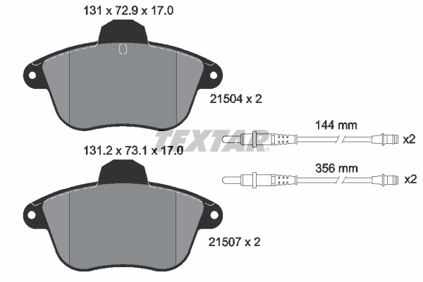 set placute frana,frana disc 2150401 TEXTAR