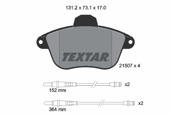 set placute frana,frana disc 2150701 TEXTAR