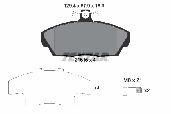 Set placute frana,frana disc 2151504 TEXTAR