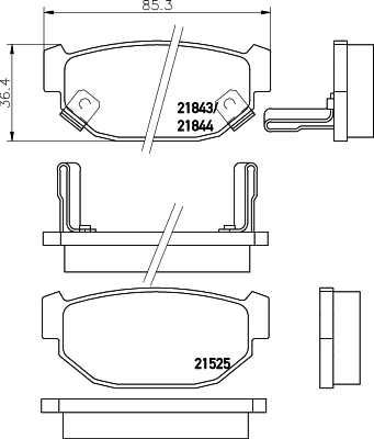 set placute frana,frana disc 2152501 TEXTAR