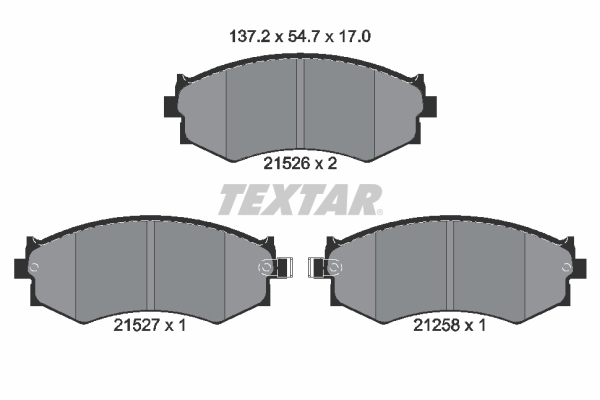 set placute frana,frana disc 2152601 TEXTAR